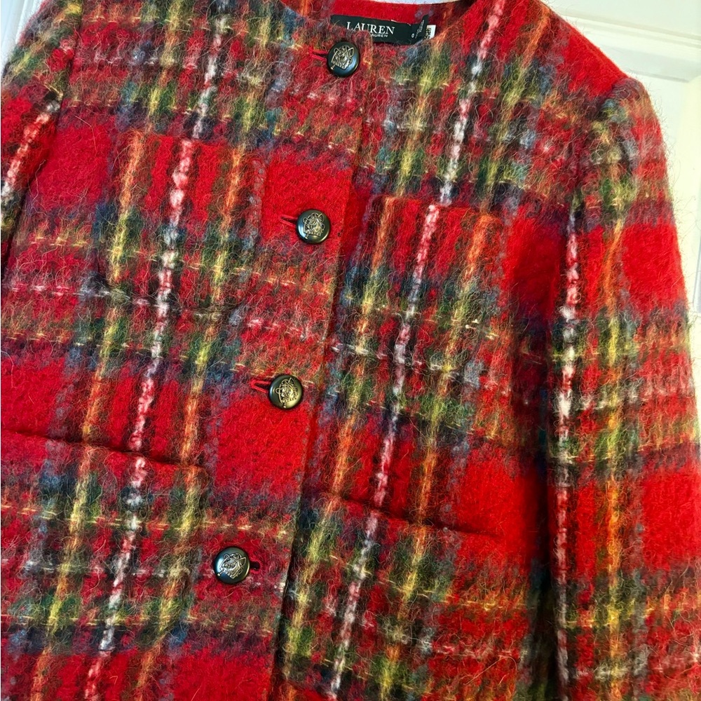 Ralph Lauren Cropped Plaid Jacket